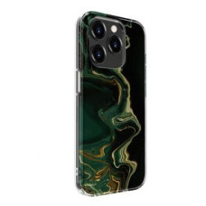 Evelatus Aizmugurējais vāciņš Evelatus Apple iPhone 15 Pro PC Customized Print Design Marble Dark Green