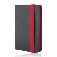 Greengo Maciņš grāmata GreenGo Universal Case Orbi 9-10 Black Red