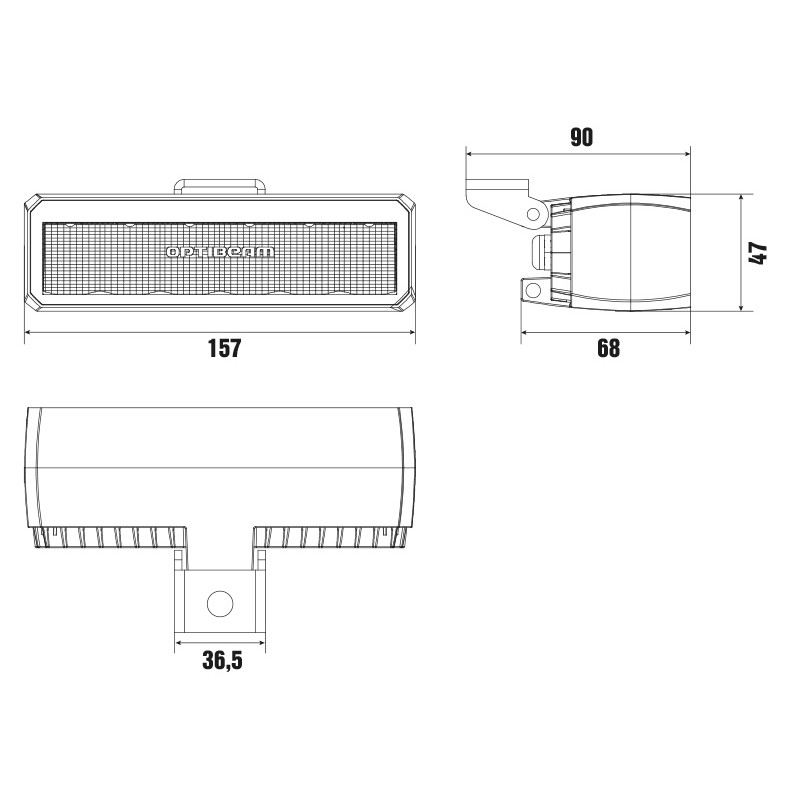 Optibeam LED tālo gaismu papildlukturis SlimX Flash 9-36V 2760Lm  auksti balta gaisma 5300K